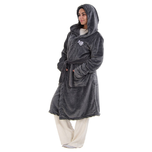 Snuggs Blanket Robe Dark Grey